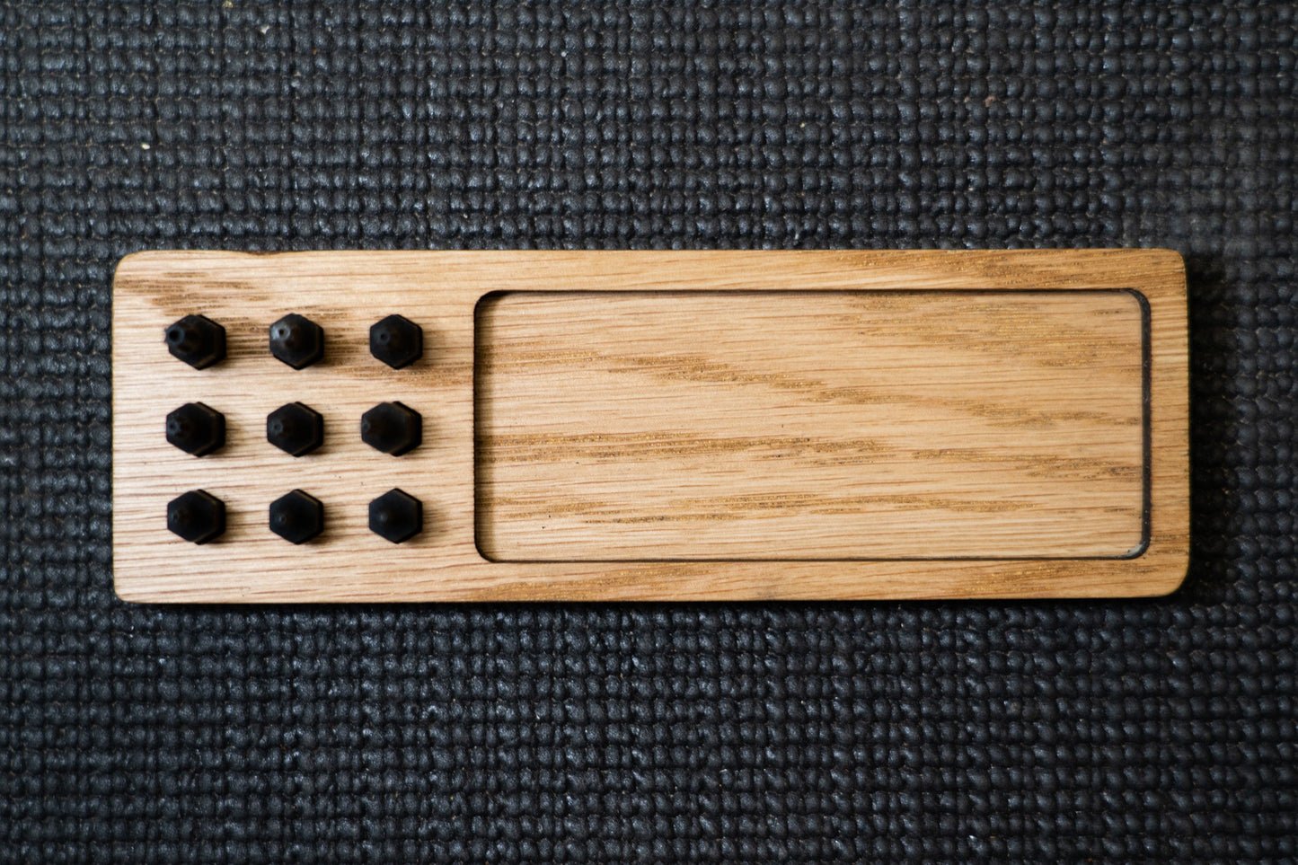 EDC Tray for Knife Maintenance - Small Parts and Cleaning Tray - Oak