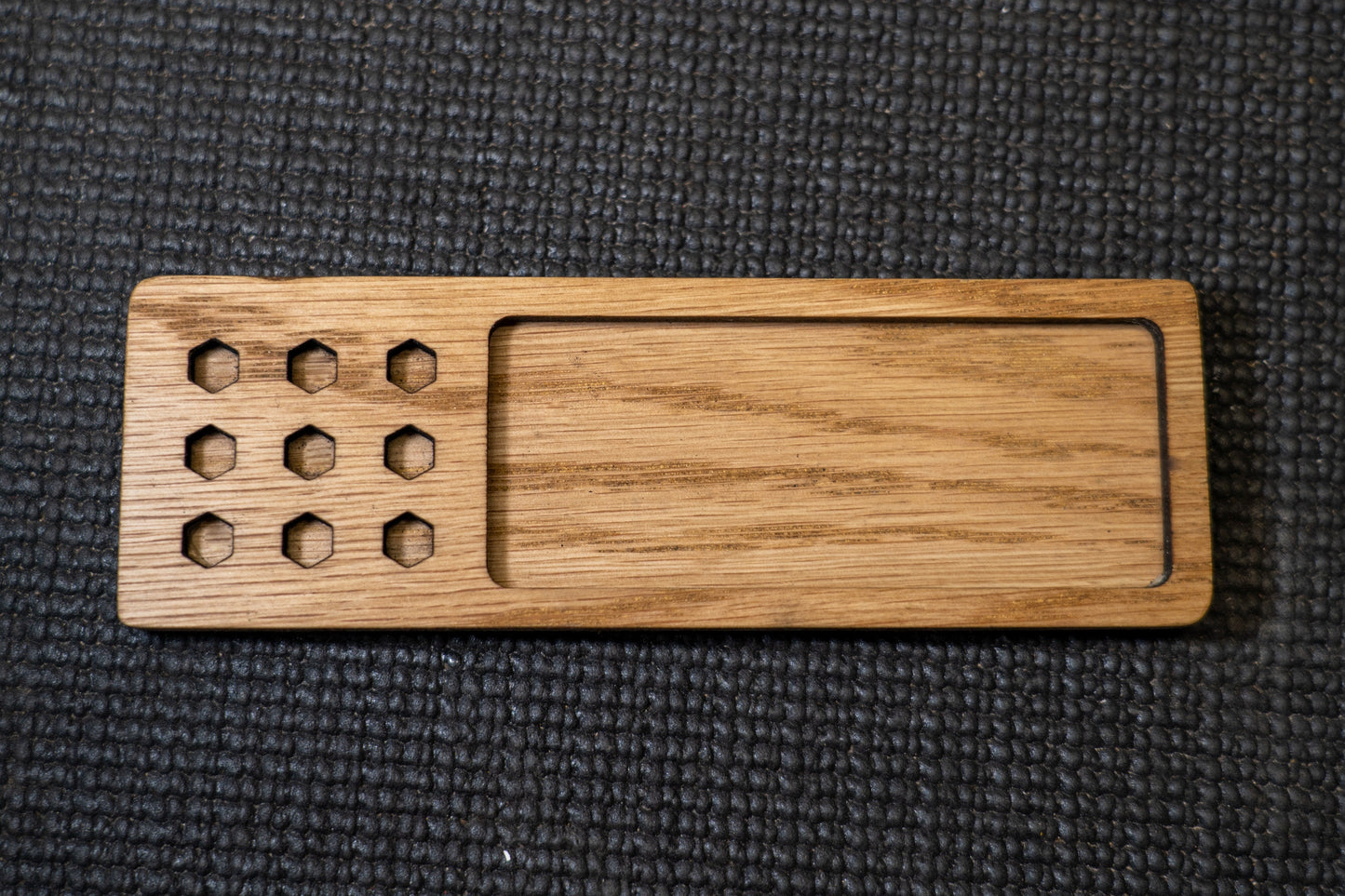 EDC Tray for Knife Maintenance - Small Parts and Cleaning Tray - Oak