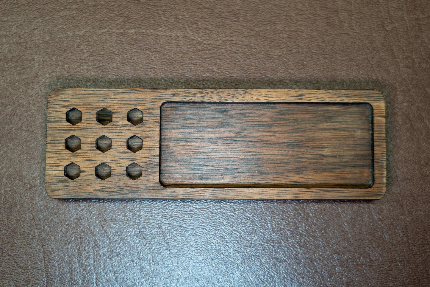 EDC Tray for Knife Maintenance - Small Parts and Cleaning Tray -  Walnut