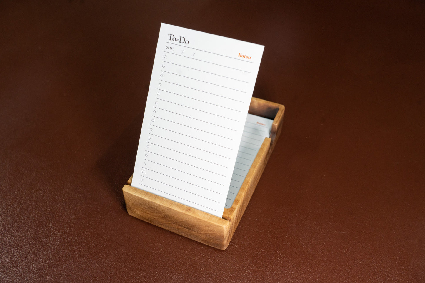 To-Do List Note Card Holder - Curly Blonde Walnut