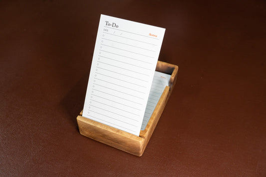 To-Do List Note Card Holder - Curly Blonde Walnut