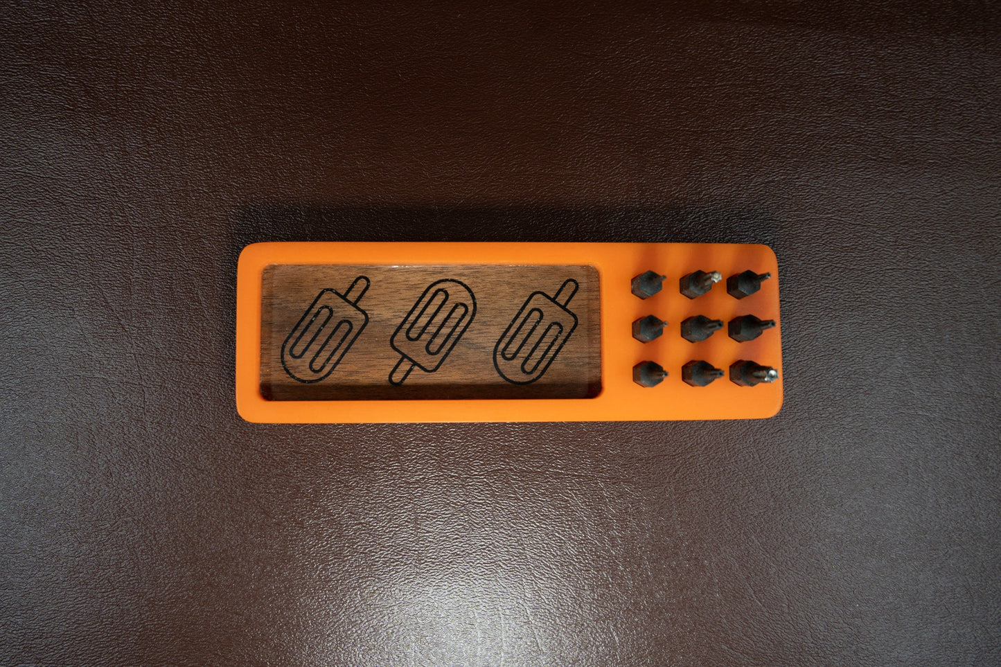 Orange Creamsicle EDC Tray for Knife Cleaning - Small Parts and Tools - Limited Run