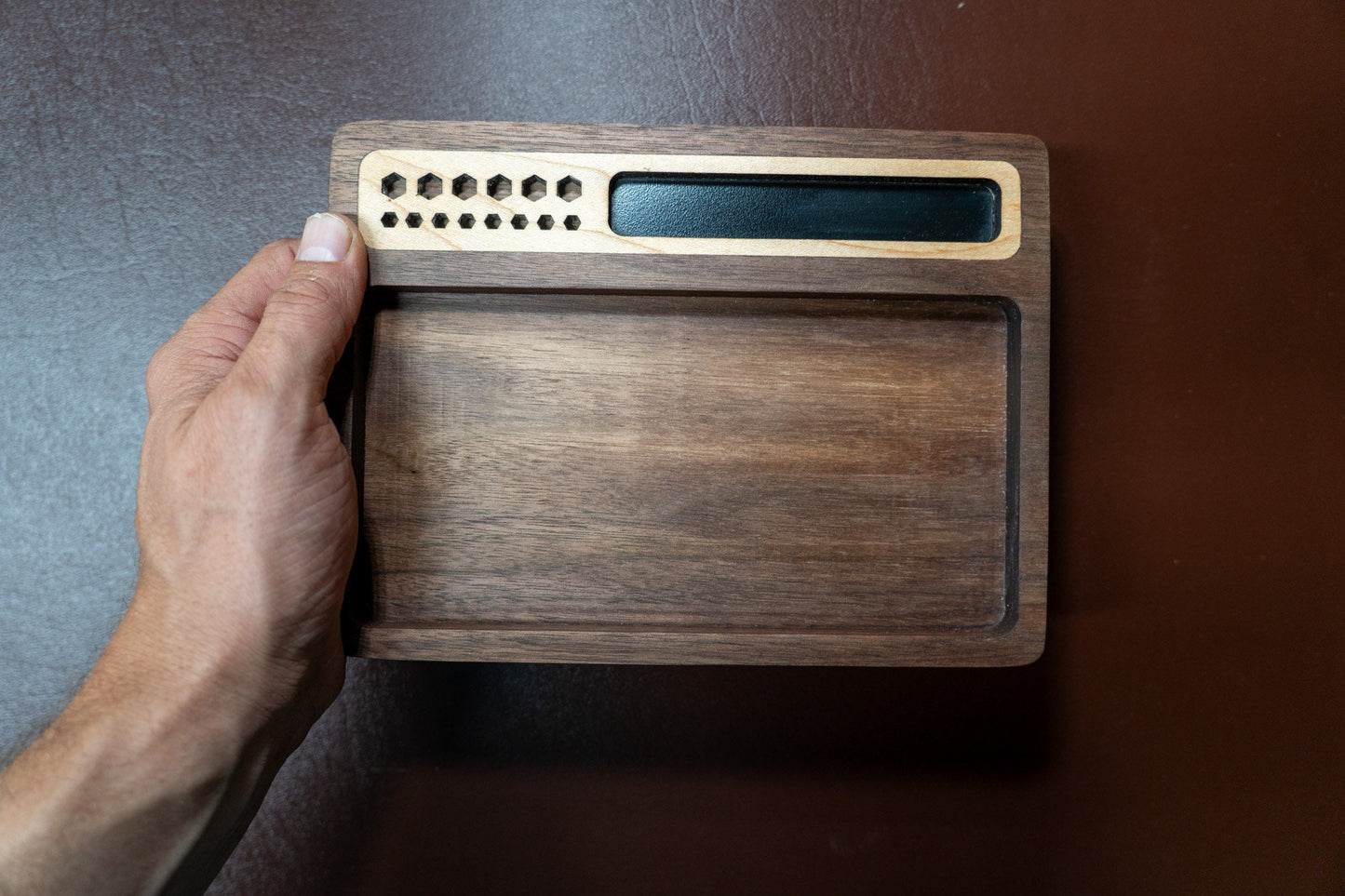 Small Parts Project Tray:  Takedown Tray for tinkerers - Walnut and Maple