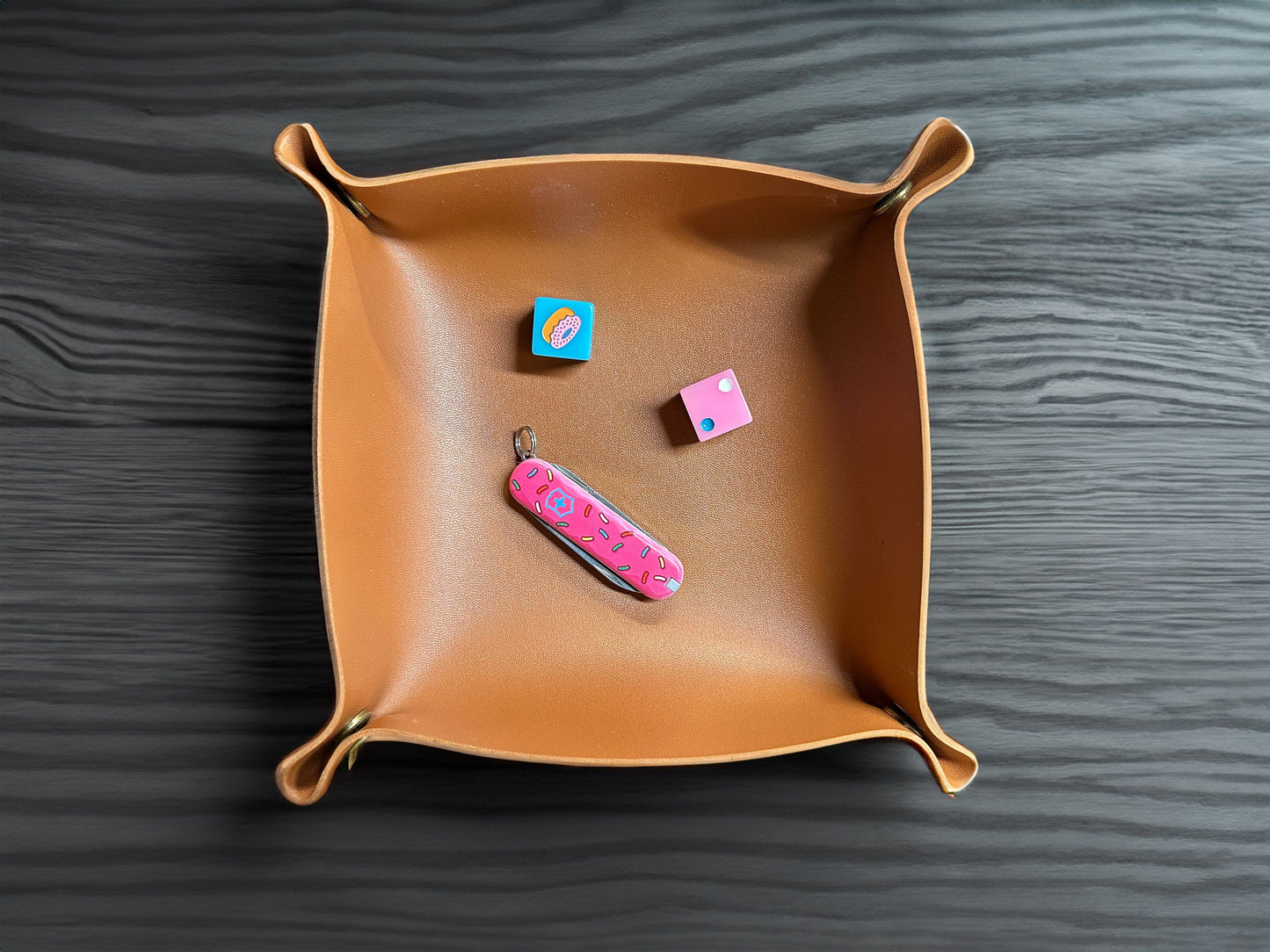 Leather Catch All Tray - Great for EDC Items, Jewelry, Keys, and more.