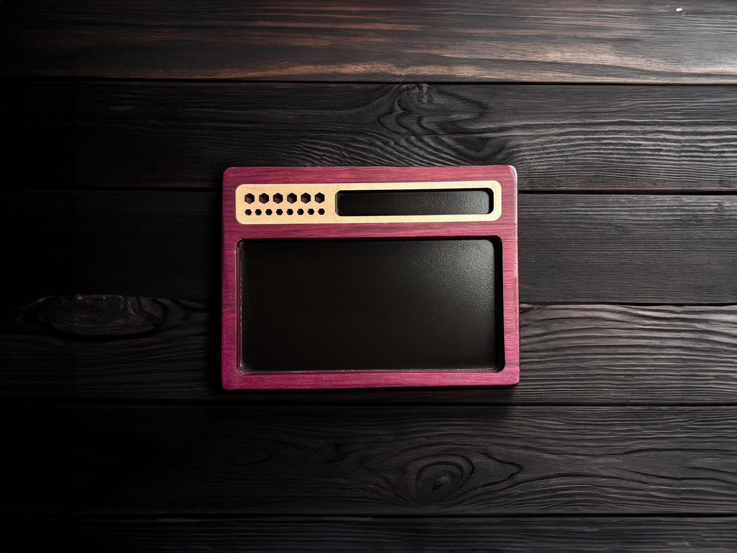 Purple Heart EDC Tray for Knife Maintenance and Cleaning